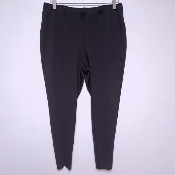J Jill Ponte Leggings Pull On Pants Medium Front Seam Brown - Picture 4 of 11